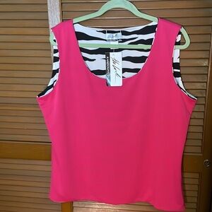 New Randolph Duke Reversible Animal Print Tank Top Size 1X